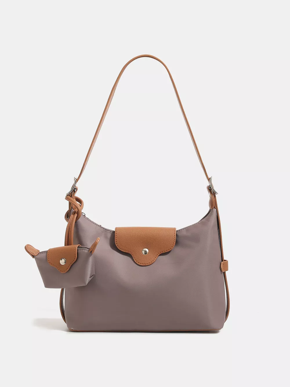 Nylon Hobo Shoulder Bag with Coin Purse, image 3