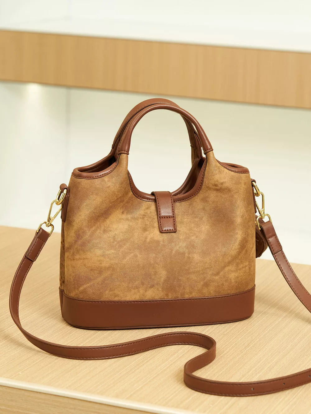 Embossed Crossbody Bag with Detachable Coin Pouch, image 11