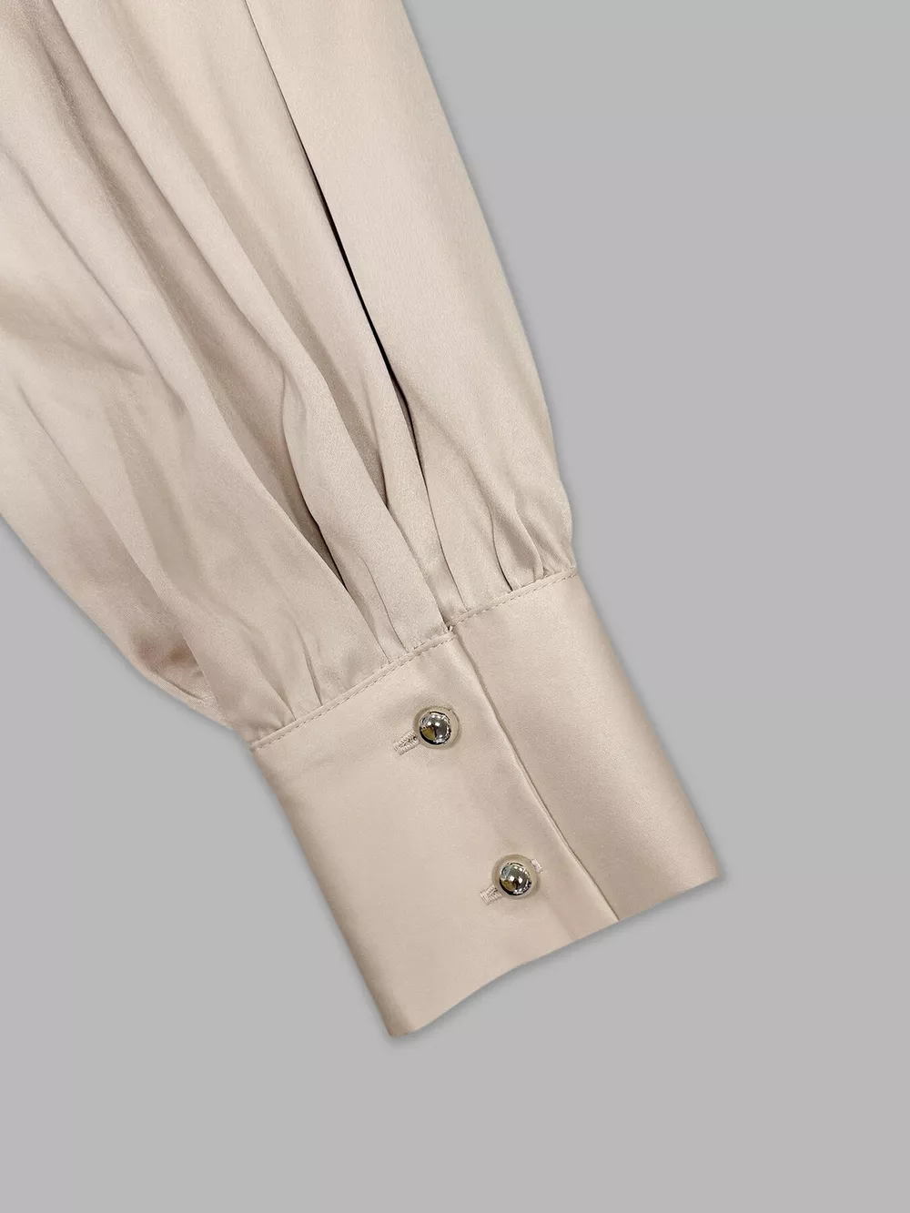 Long Sleeve Satin Ruched Midi Dress, image 10