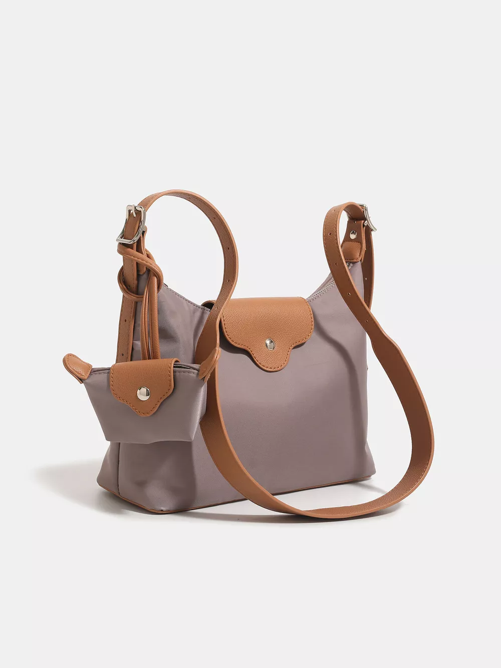 Nylon Hobo Shoulder Bag with Coin Purse, image 5