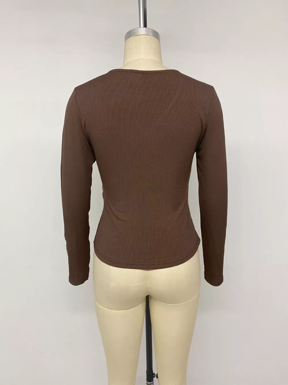 Metal Buckle Detail Surplice T-Shirt, image 14