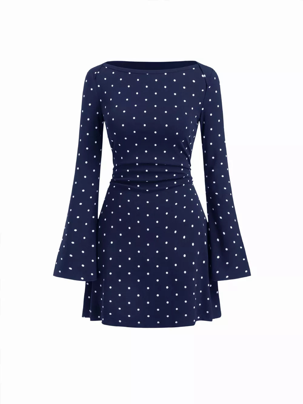 Polka Dot Flare Sleeve Mini Dress, image 11