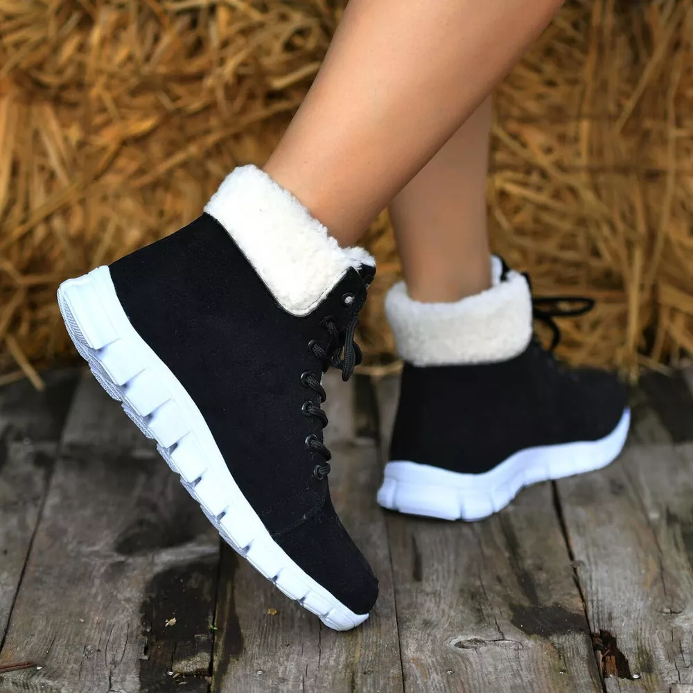 Lace Up Round Toe Boots, image 3