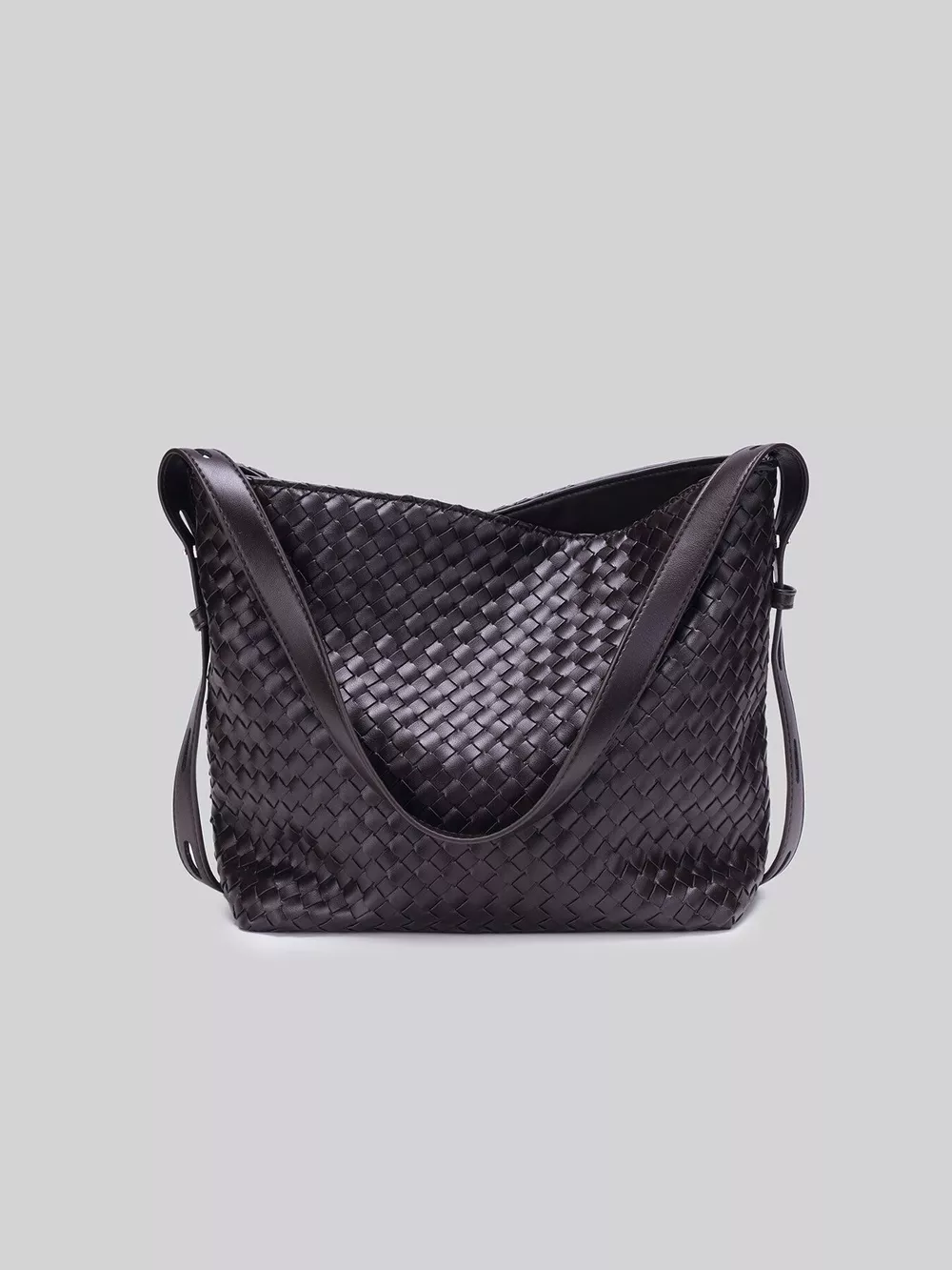 Woven Leather Hobo Shoulder Bag, image 7