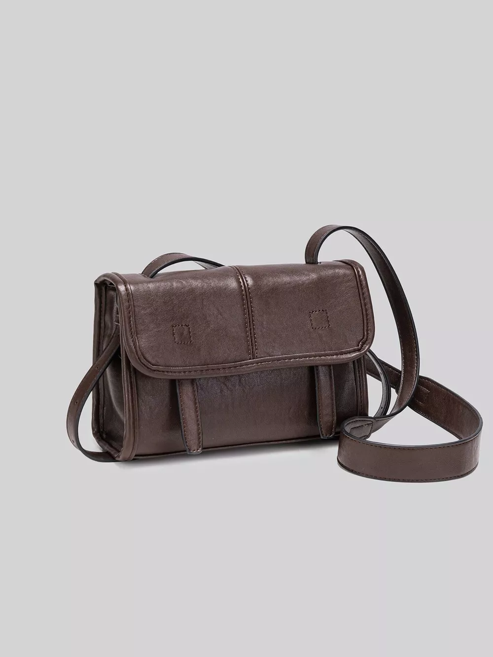 PU Leather Messenger Crossbody Bag with Flap Closure, image 7