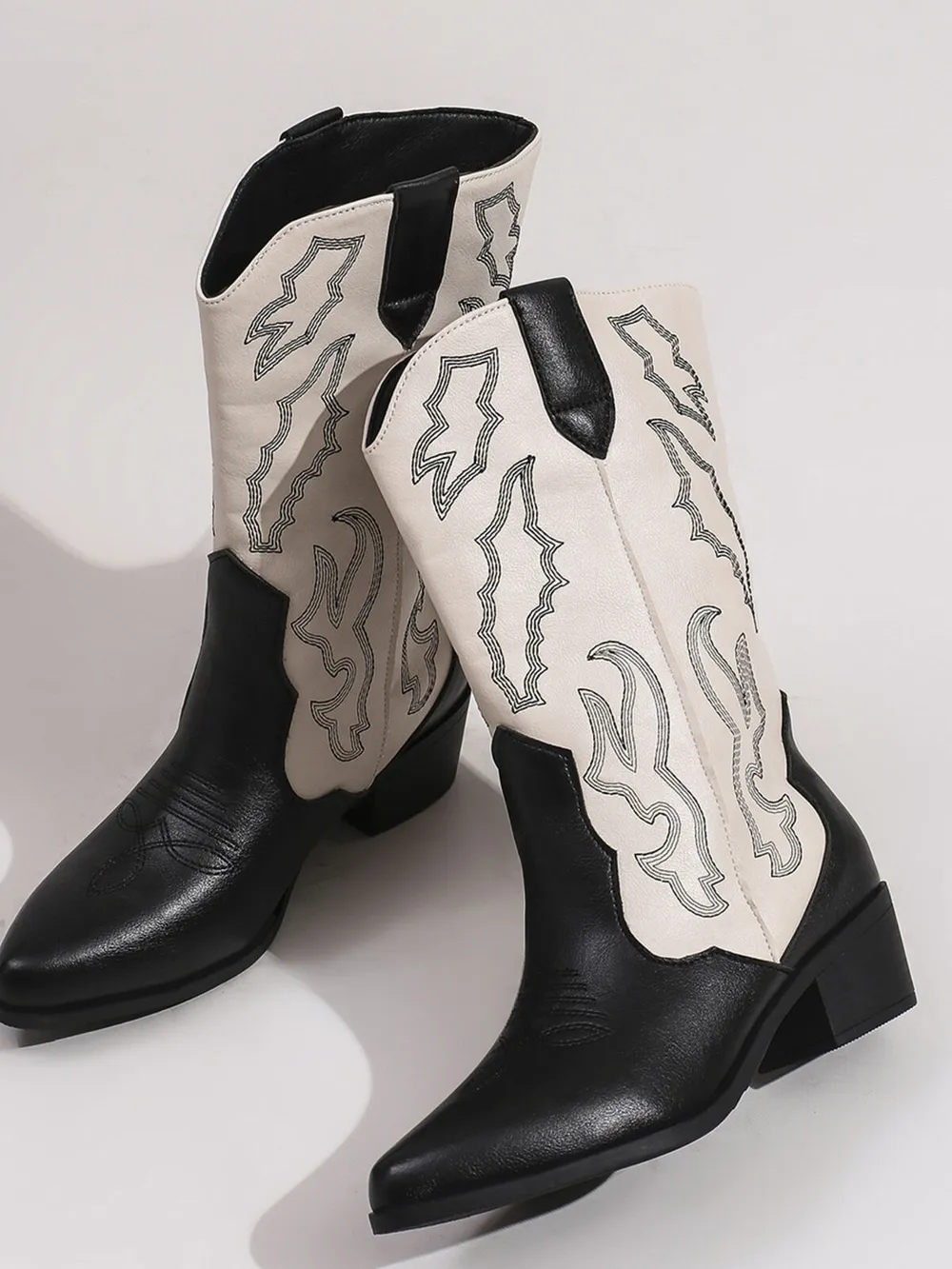 Point Toe Block Heels Boots, image 2