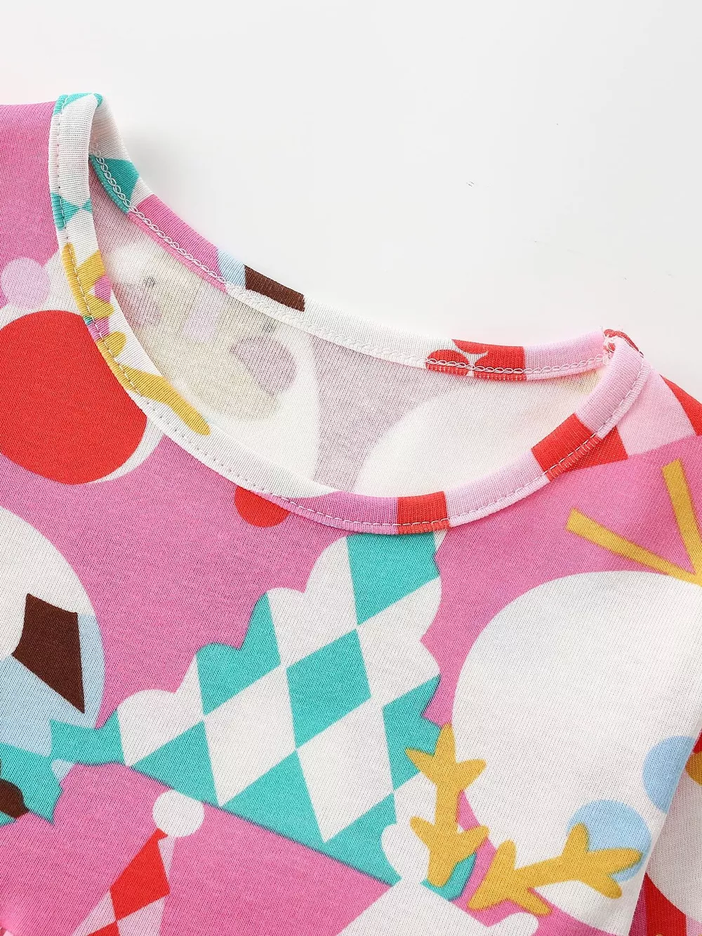 Children's Christmas Print Long-Sleeve A-Line Dress, image 3