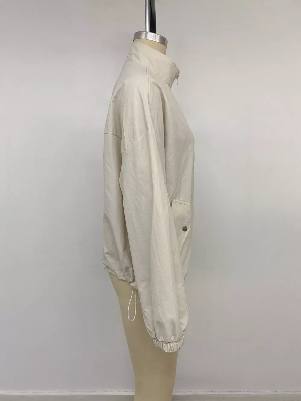 Zip-Up Dropped Shoulder Jacket, image 12