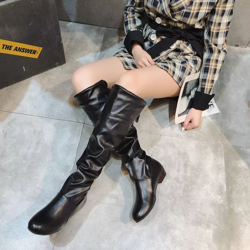 Round Toe Low Heel Boots, image 10
