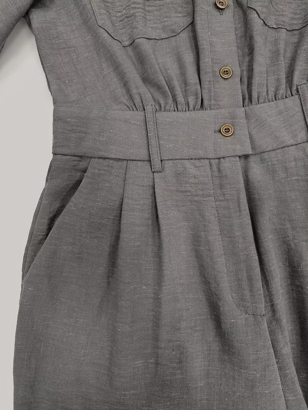Button Front Long-Sleeve Jumpsuit, image 6
