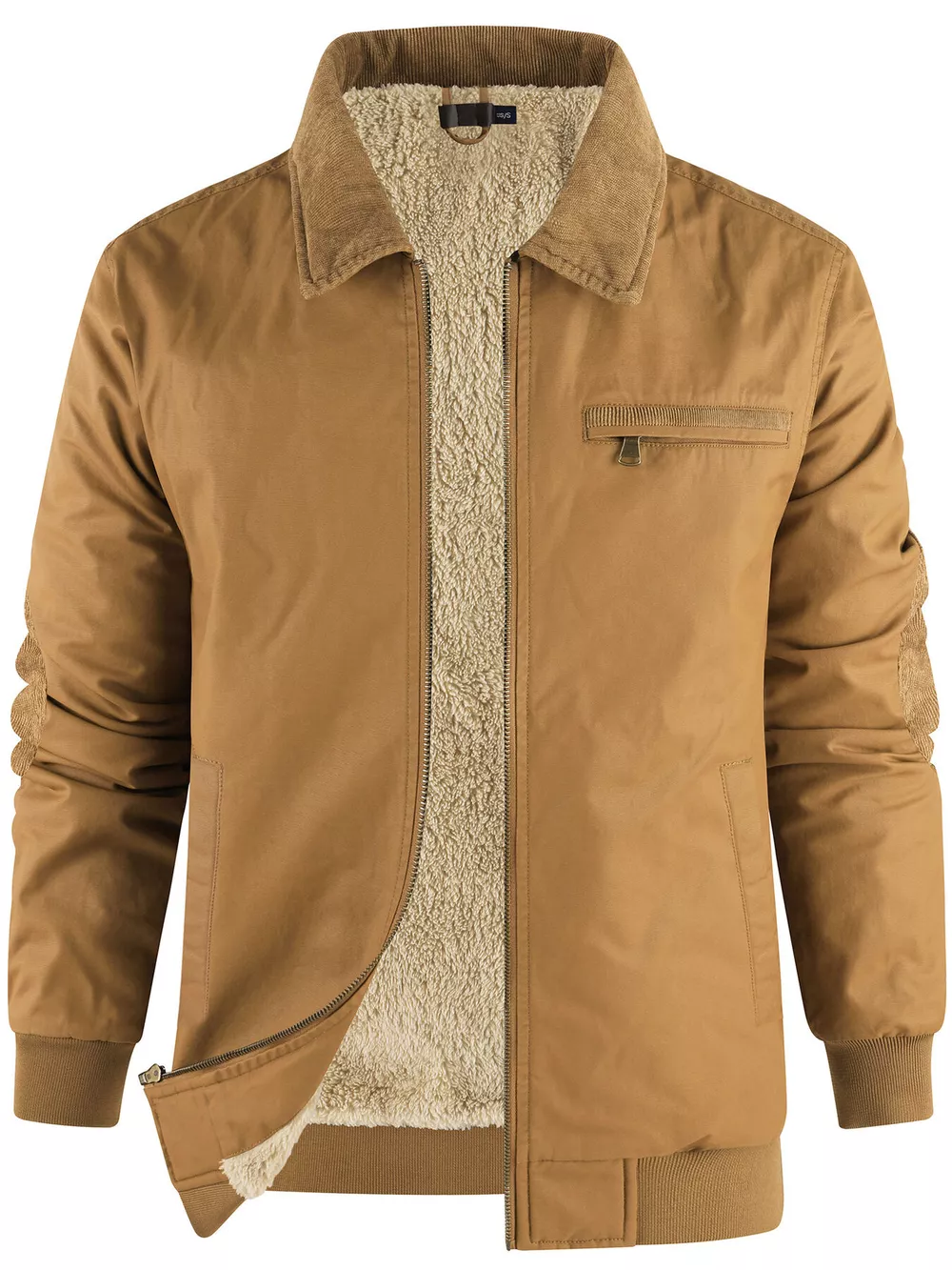 Men's Sherpa Lined Zip Up Jacket, image 2
