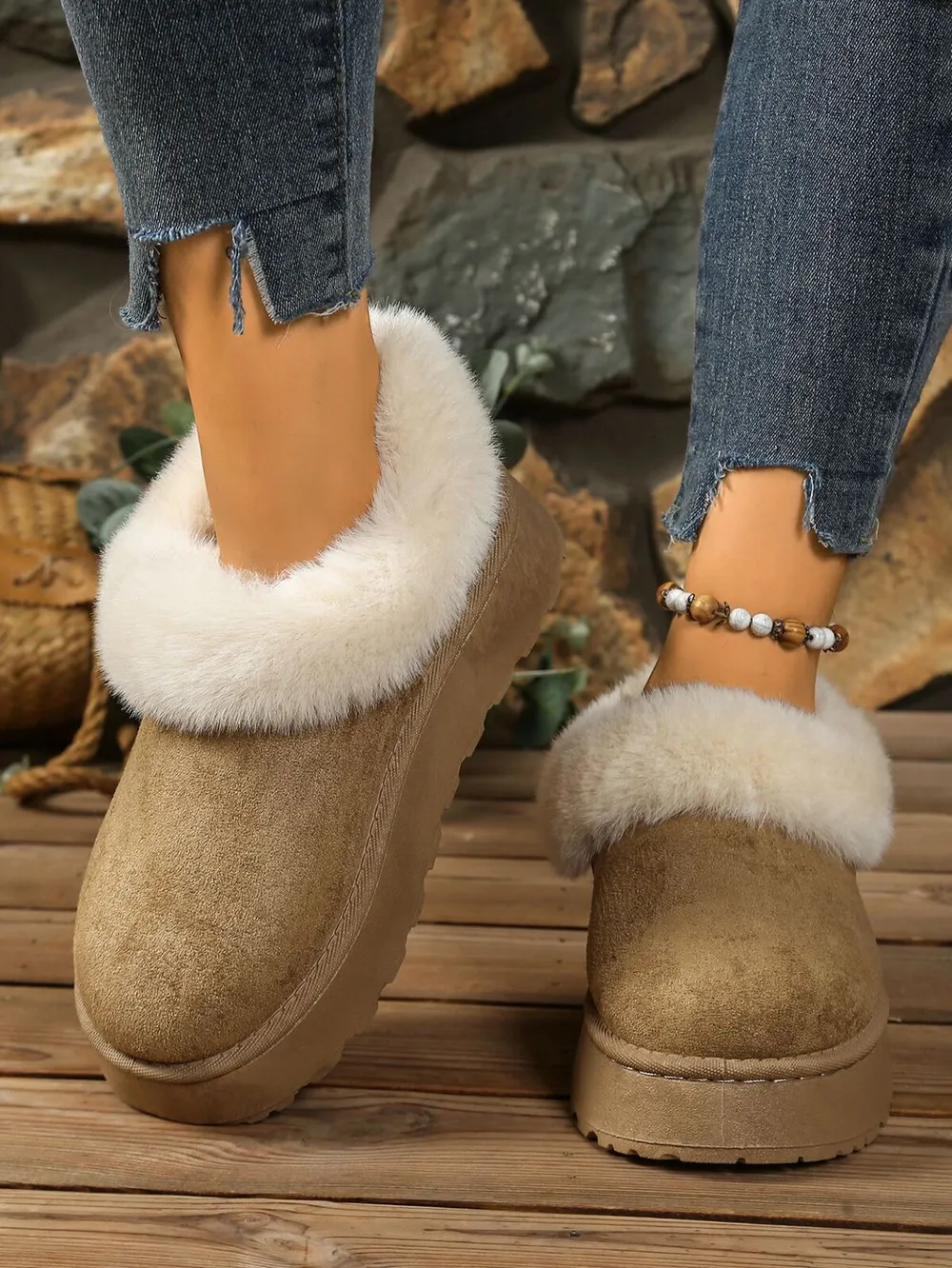 Round Toe Platform Boots