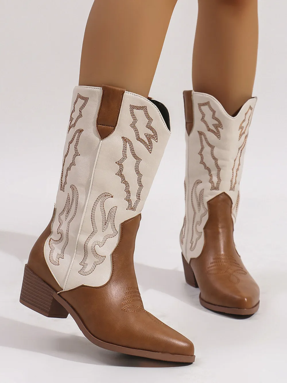 Point Toe Block Heels Boots, image 4