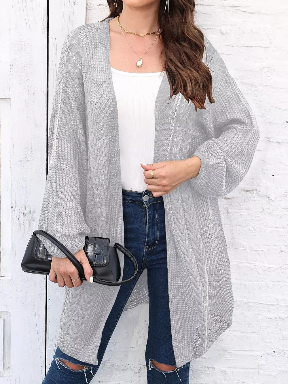 Open Front Long Sleeve Cardigan, image 18