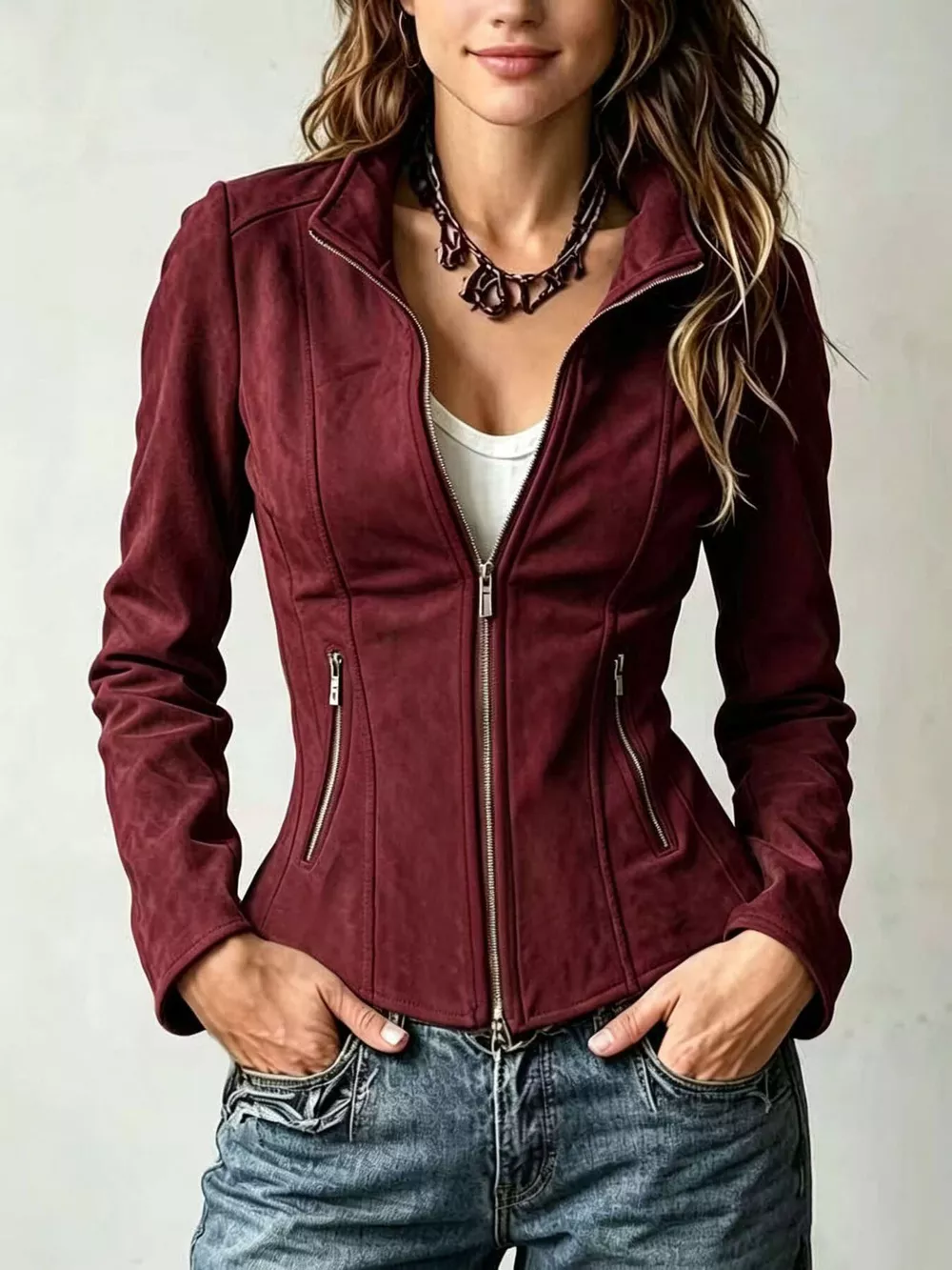 Slim-Fit Zip-Up Jacket, image 13