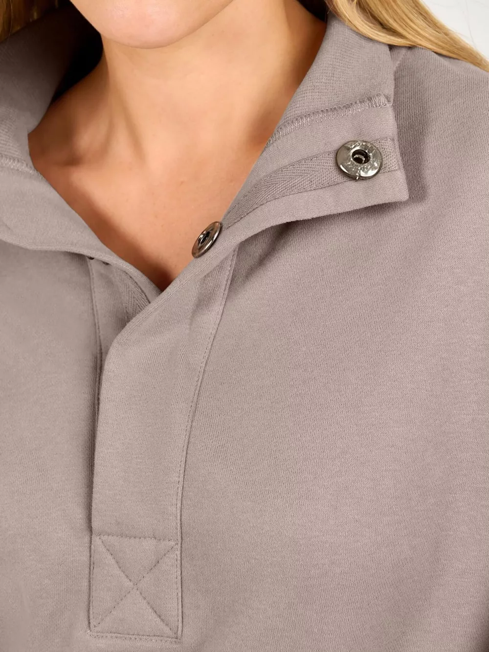 Half Snap Dropped Shoulder Sweatshirt, image 13