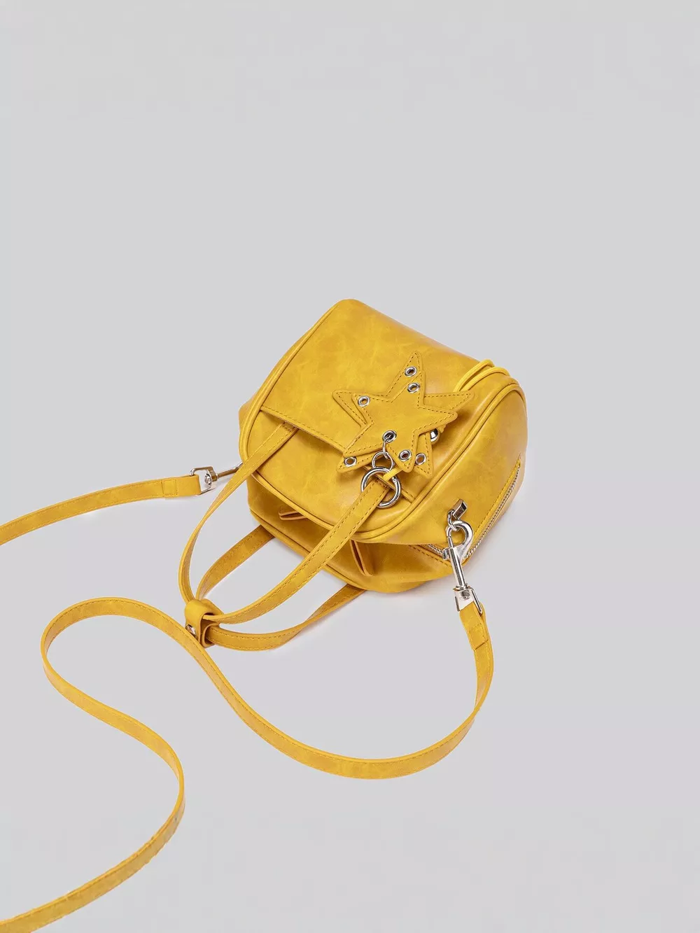 Star-Charm PU Leather Crossbody Bag, image 8