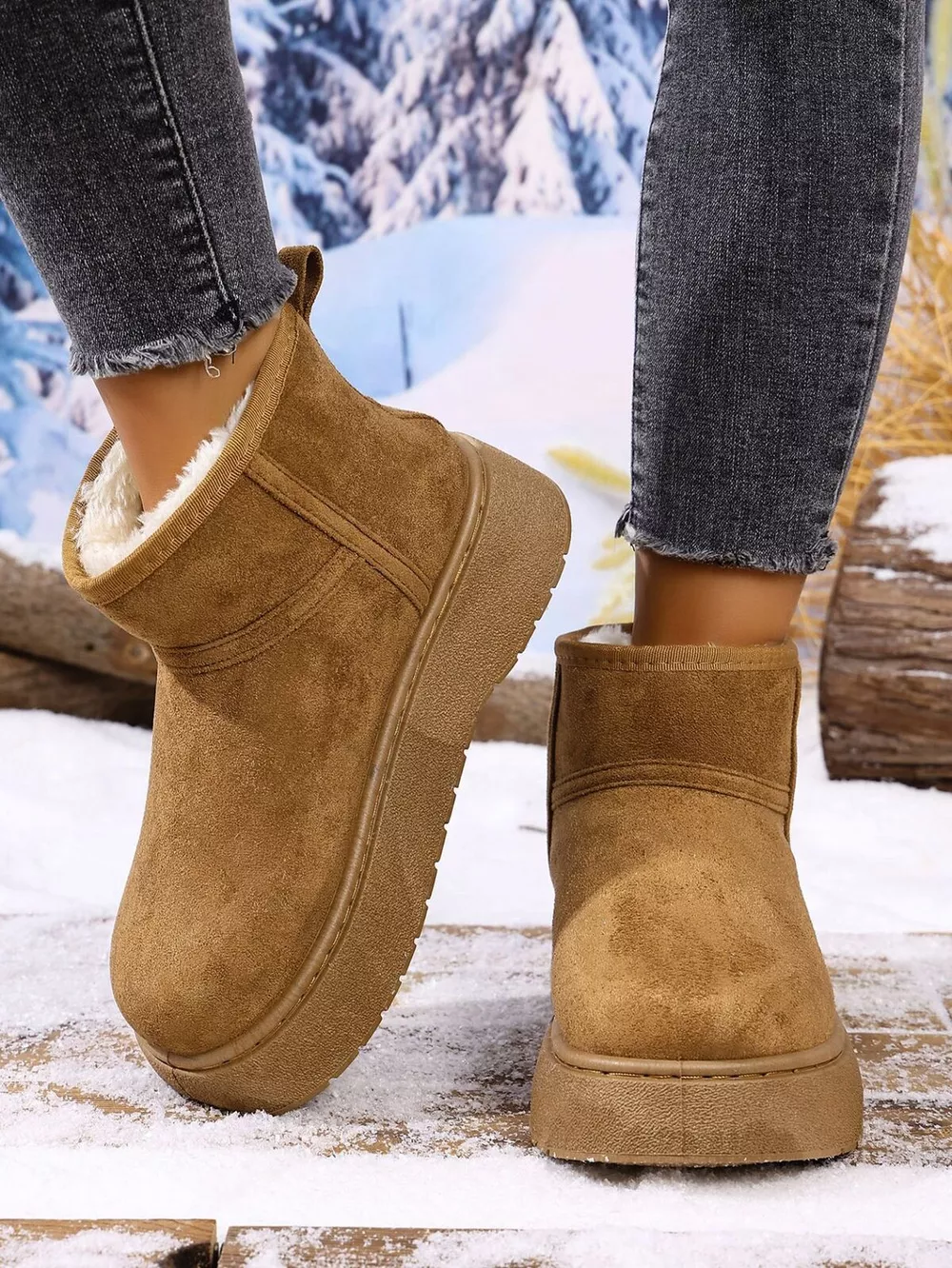 Round Toe Platform Boots, image 6