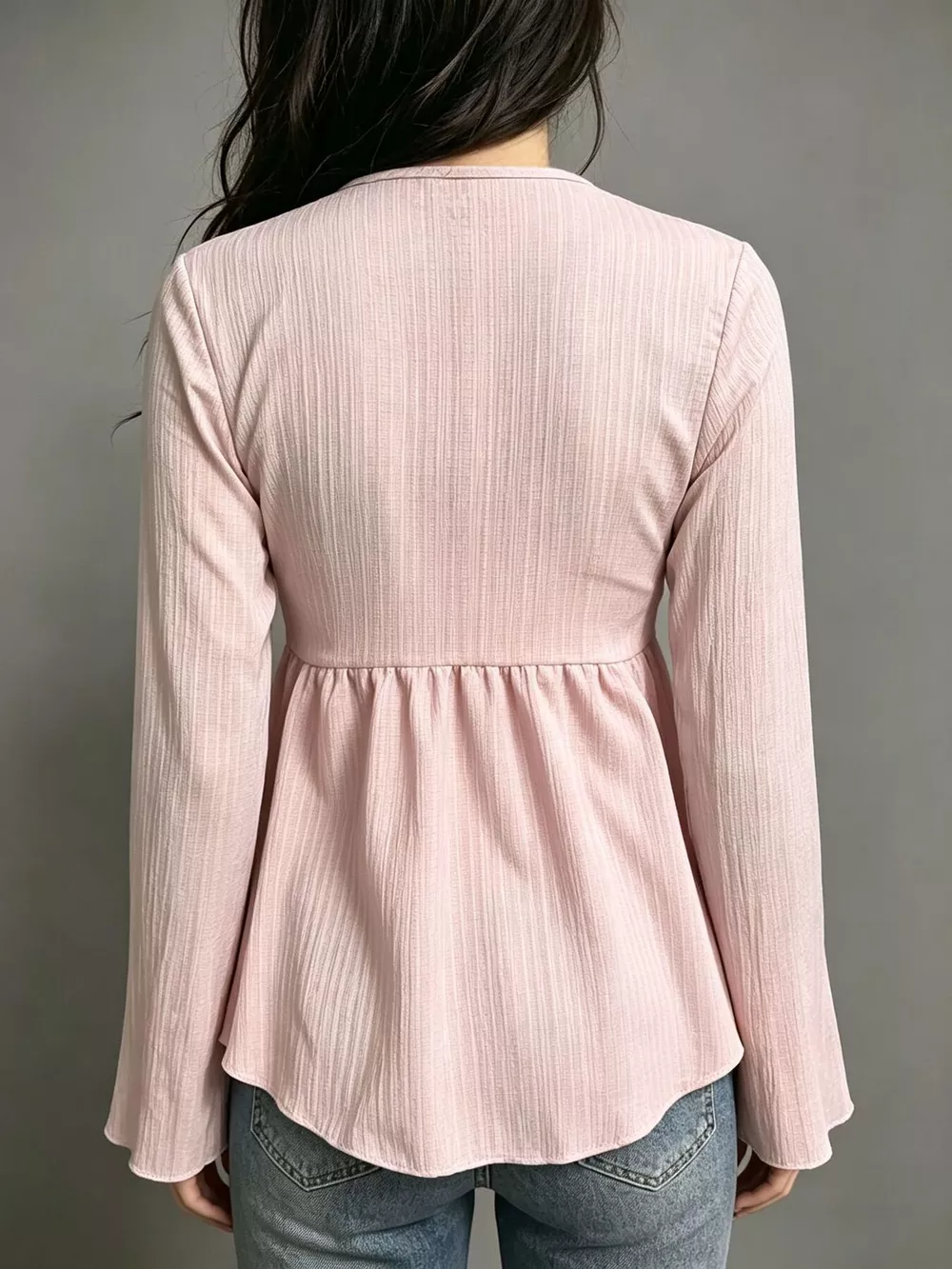 Tie-Front Flare Sleeve Blouse, image 15