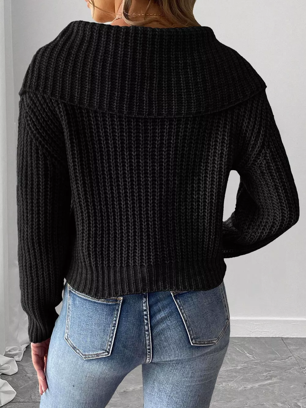 Contrast Bow Long Sleeve Sweater, image 8