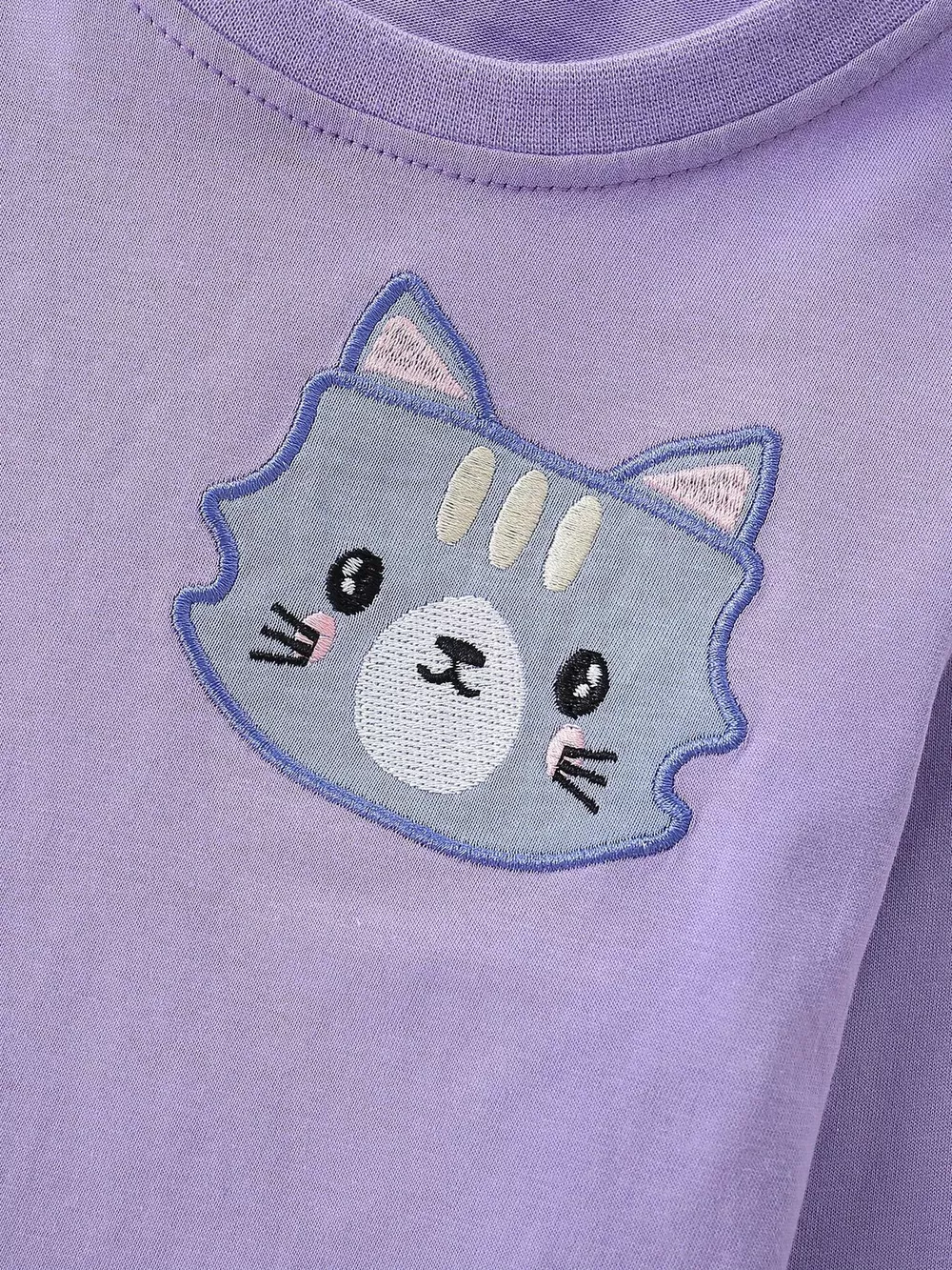 Children's Cat Round Neck Sweatshirt and Pants Set, image 4