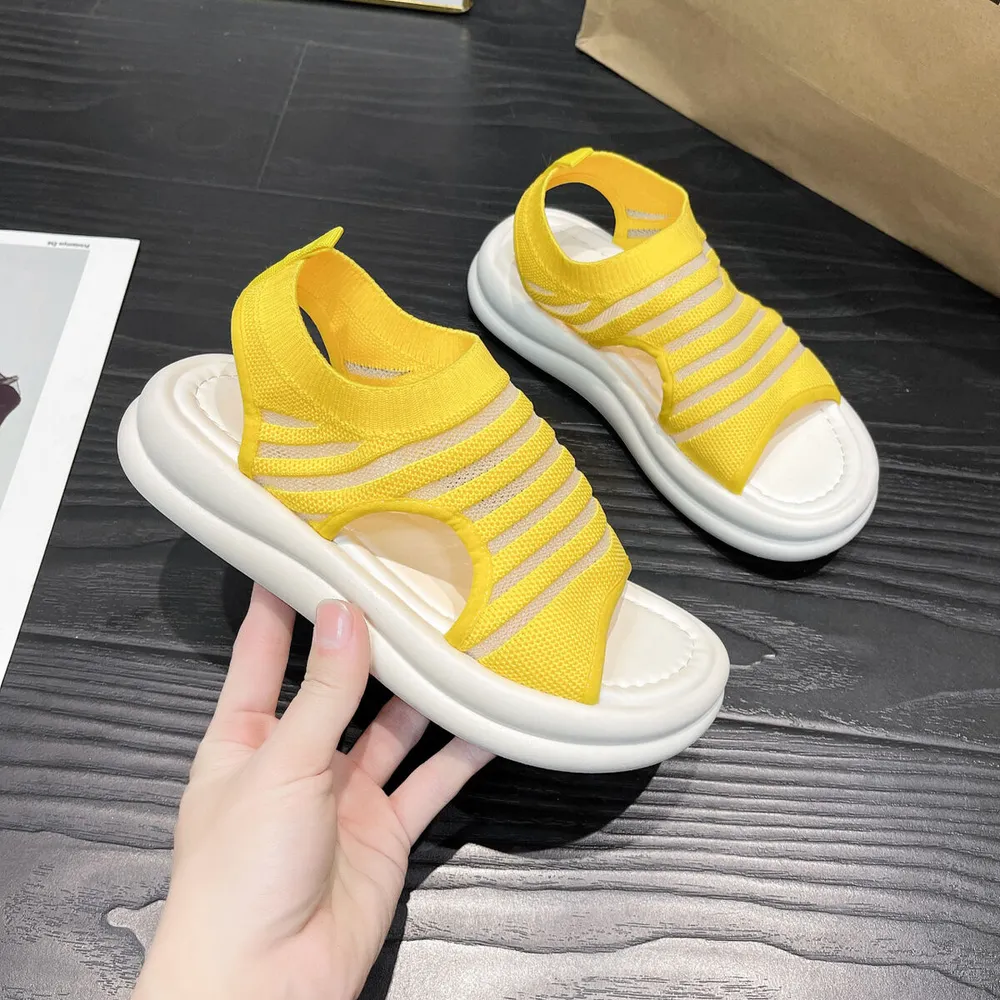 Cutout Mesh Sandals, image 9