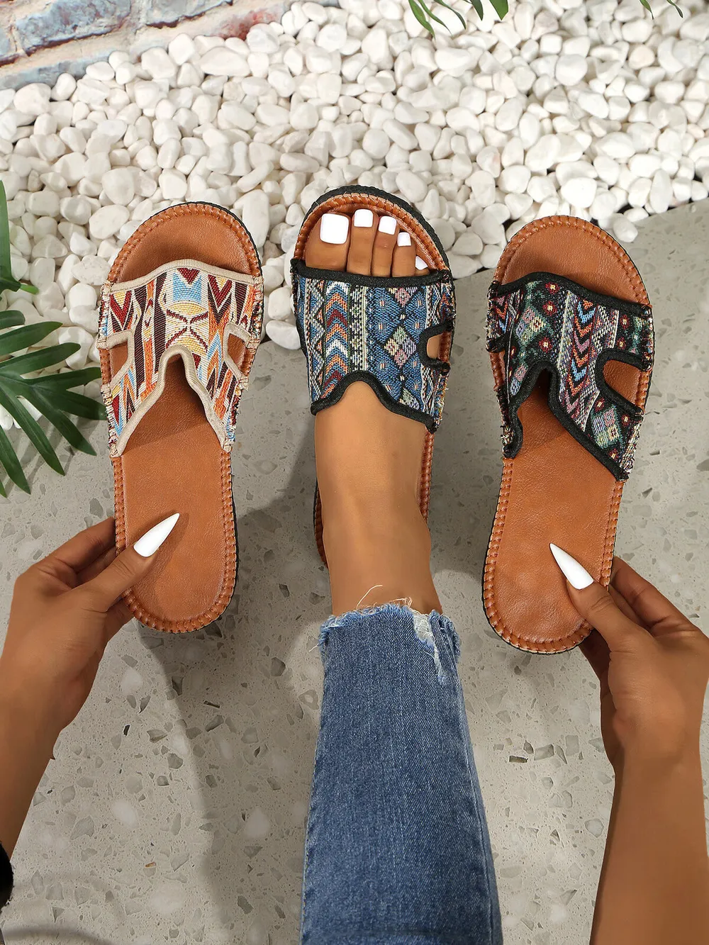 Open Toe Flats Sandals, image 2