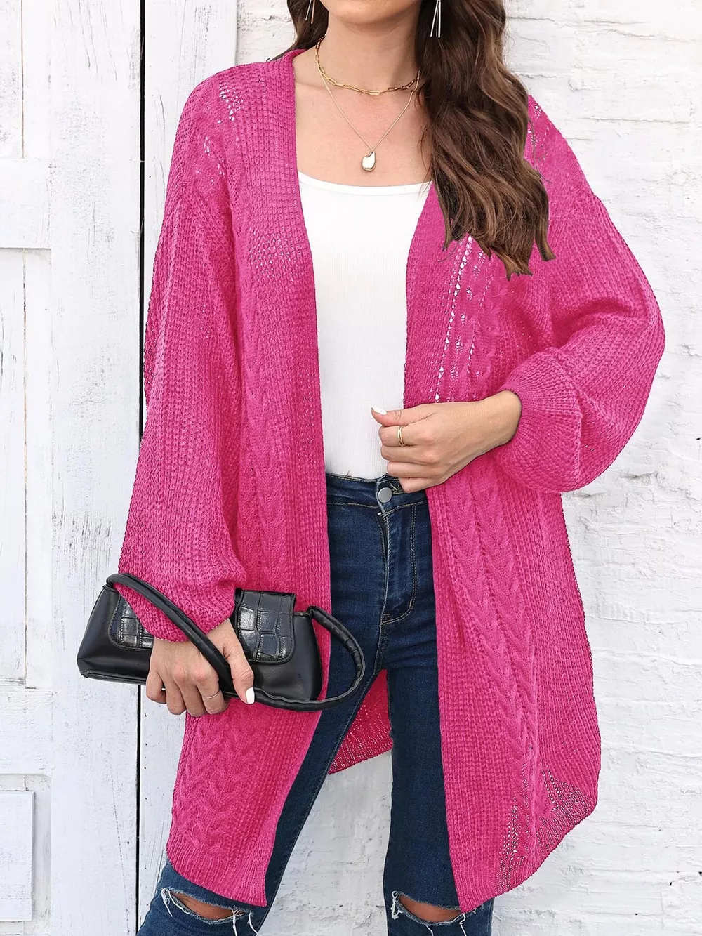 Open Front Long Sleeve Cardigan, image 11