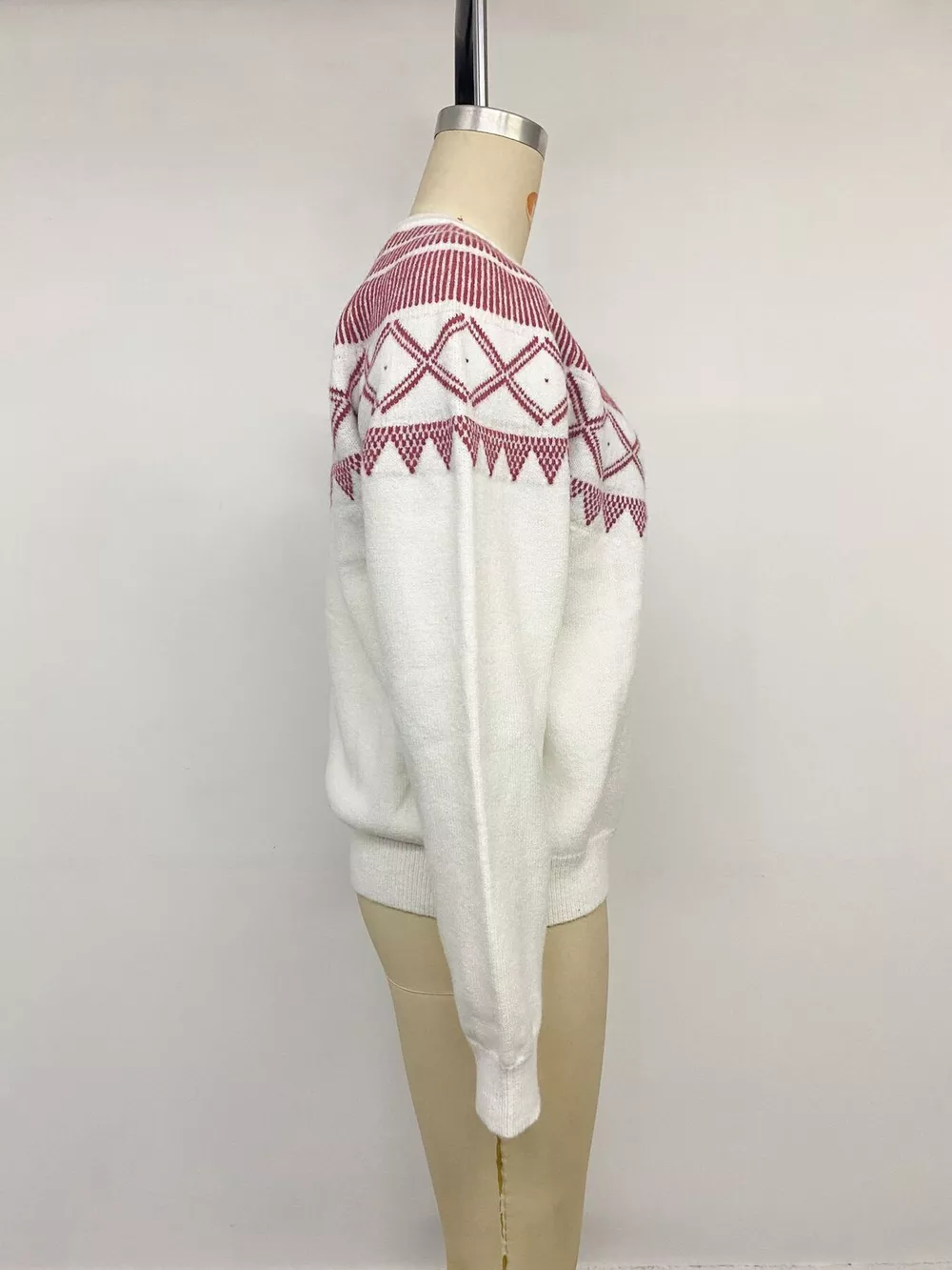 Geometric Crew Neck Knit Sweater, image 14