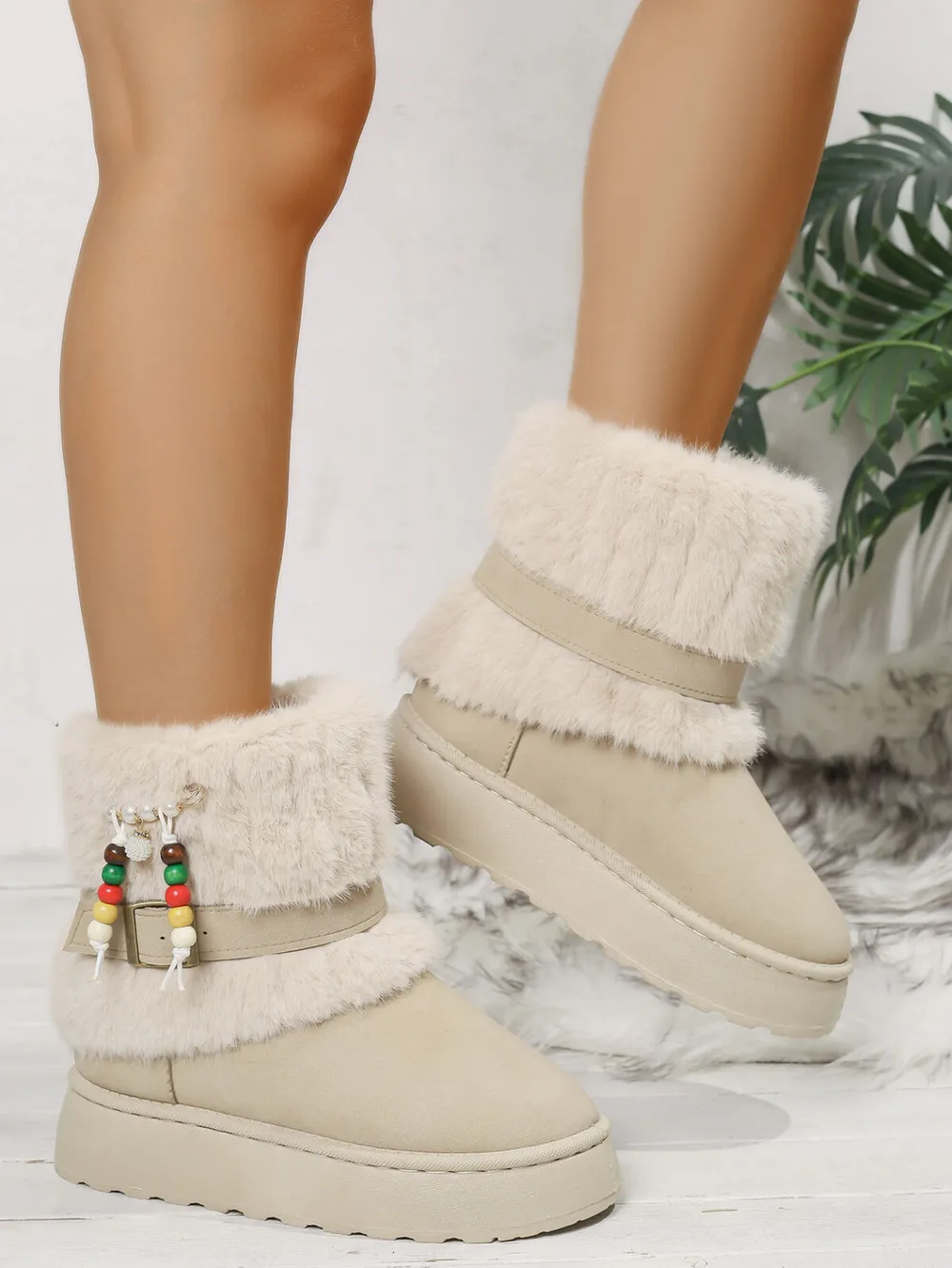 Round Toe Platform Boots