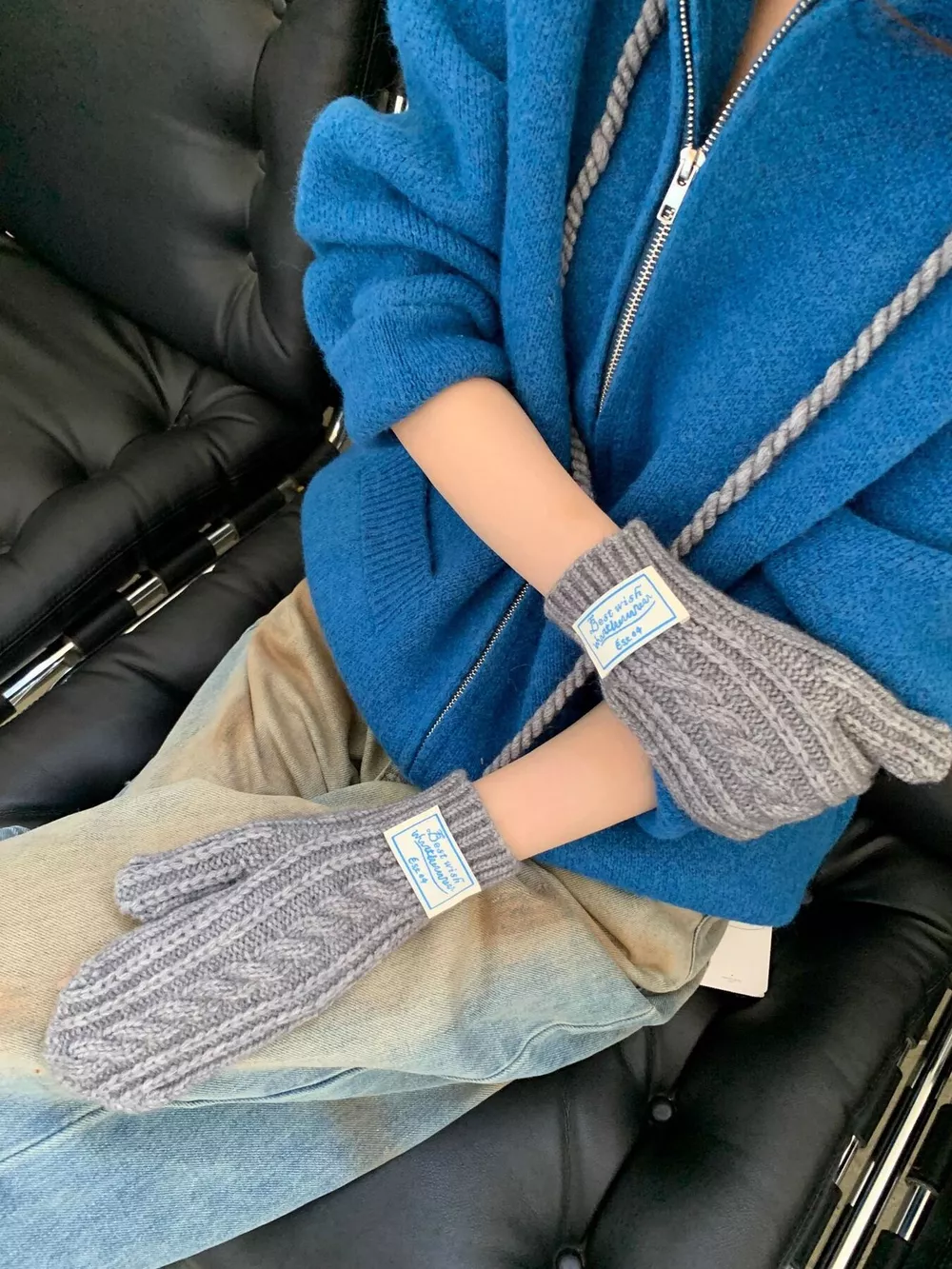 Cable Knit Warm Gloves, image 14