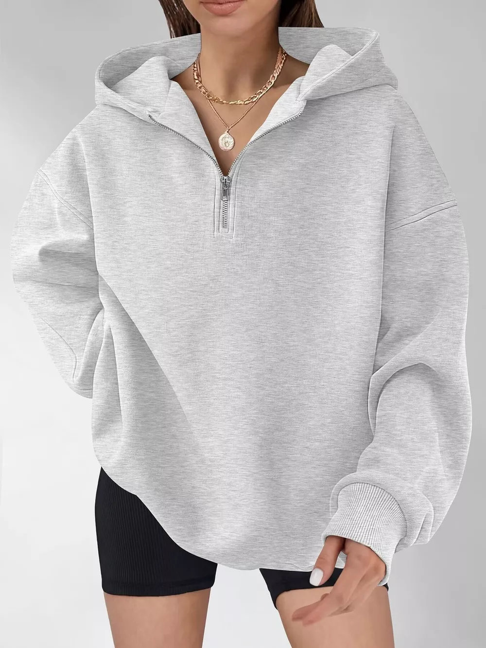 Oversized Quarter-Zip Hoodie, image 12
