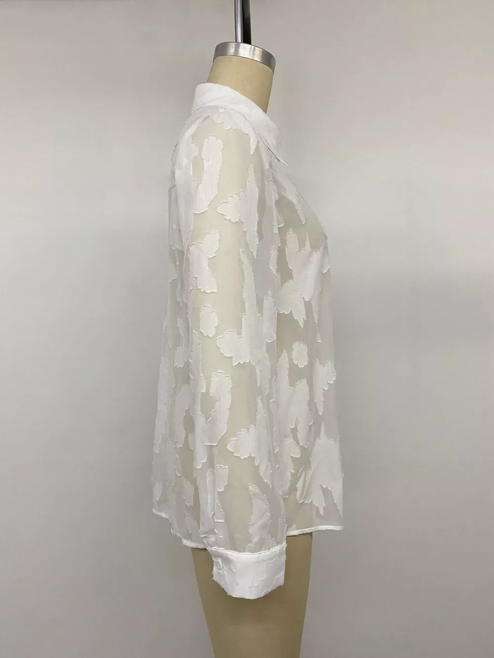 Sheer Button-Down Shirt, image 13
