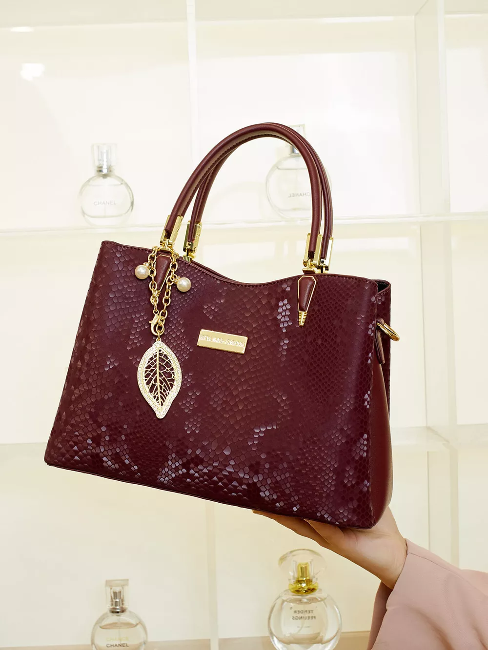 Snakeskin Texture Handbag, image 6