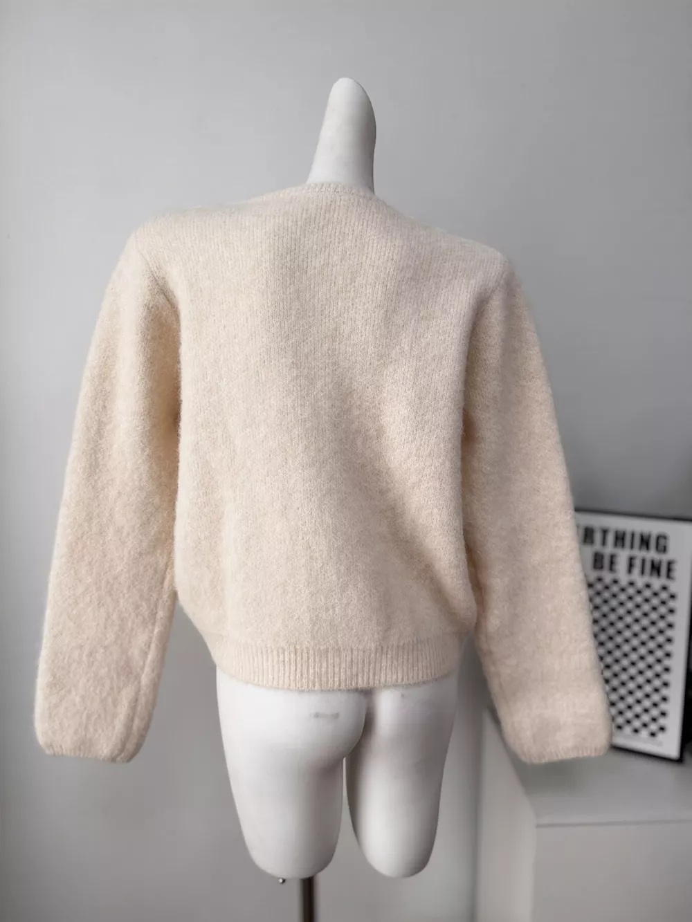 Fuzzy Knit Button-Down Cardigan, image 10