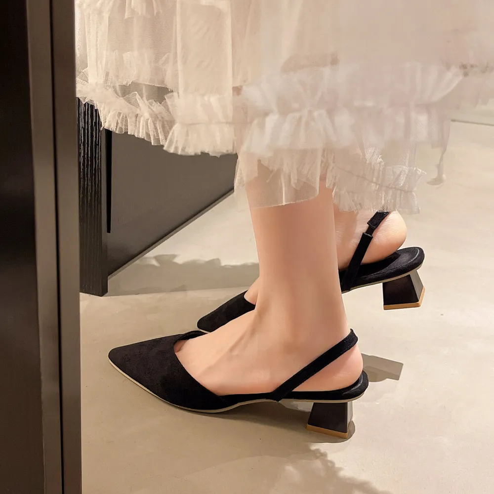 Point Toe Block Heels Sandals, image 5