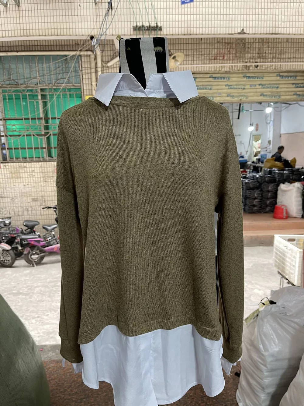 Full Size Round Neck Long Sleeve Sweater Plus Size, image 17