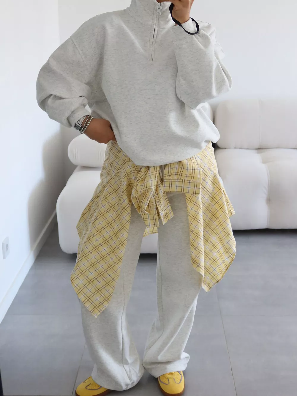 Quarter-Zip Top and Wide-Leg Sweatpants Set, image 13