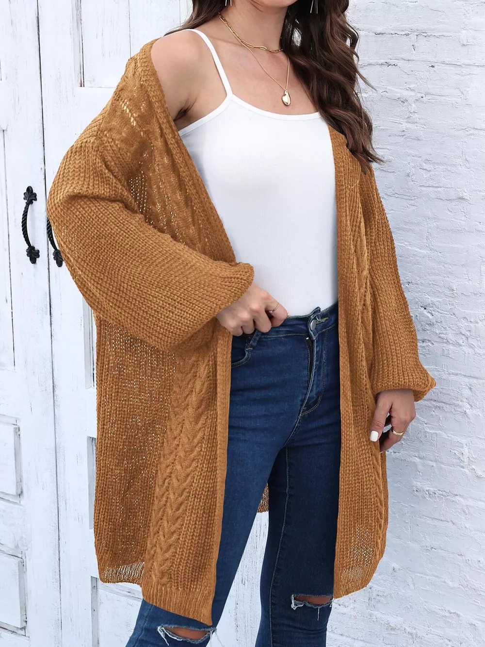 Open Front Long Sleeve Cardigan, image 7