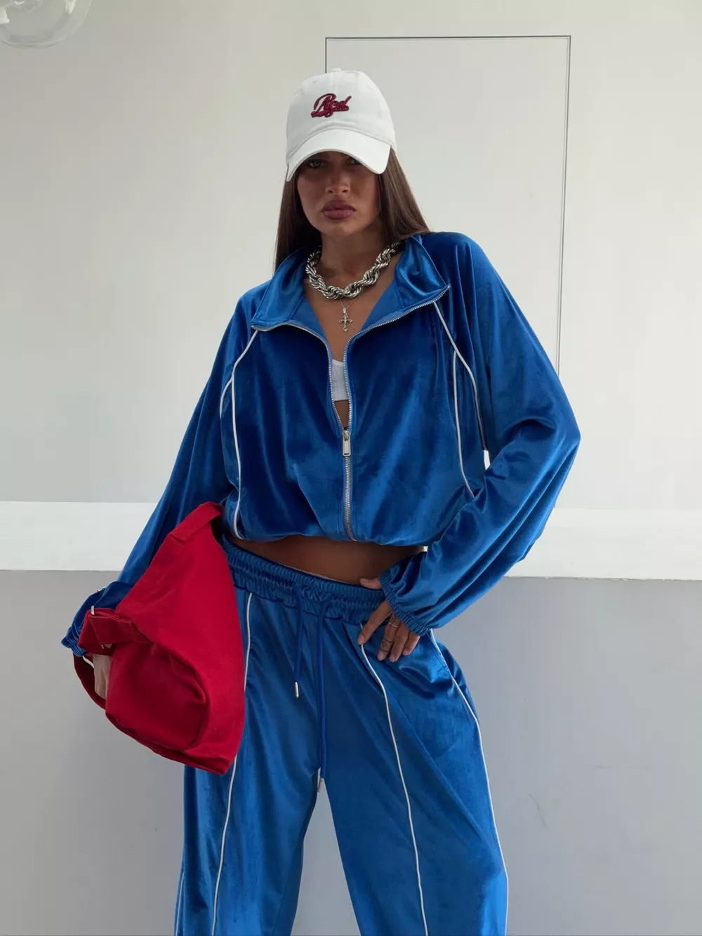 Zip Up Long Sleeve Top and Pants Set, image 8