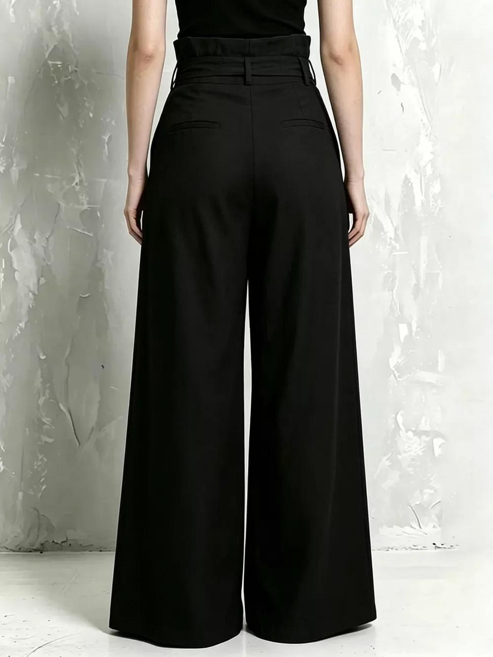Full Size Wide-Leg Paperbag Waist Pants Plus Size, image 4