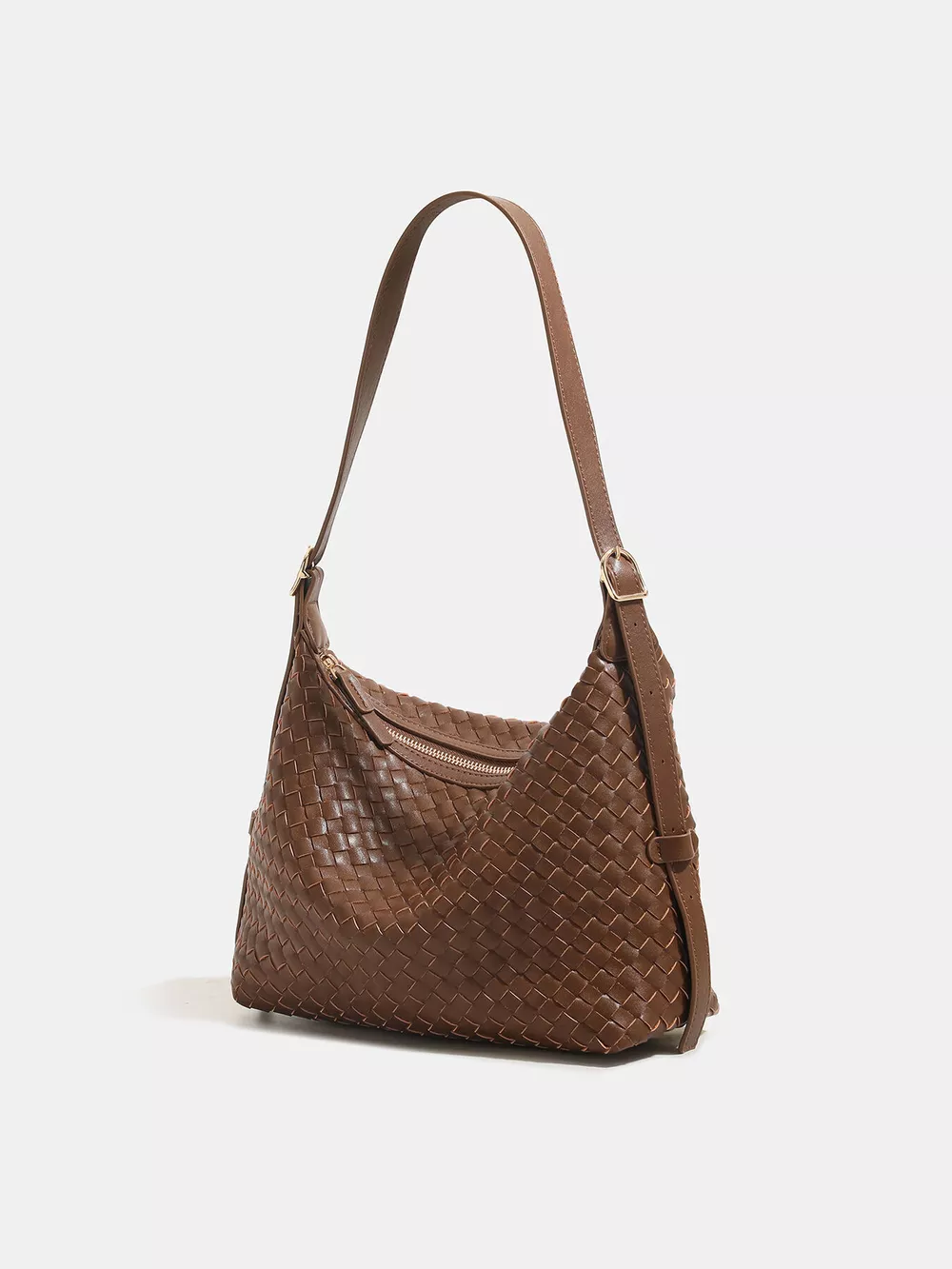 Woven PU Leather Shoulder Bag, image 4