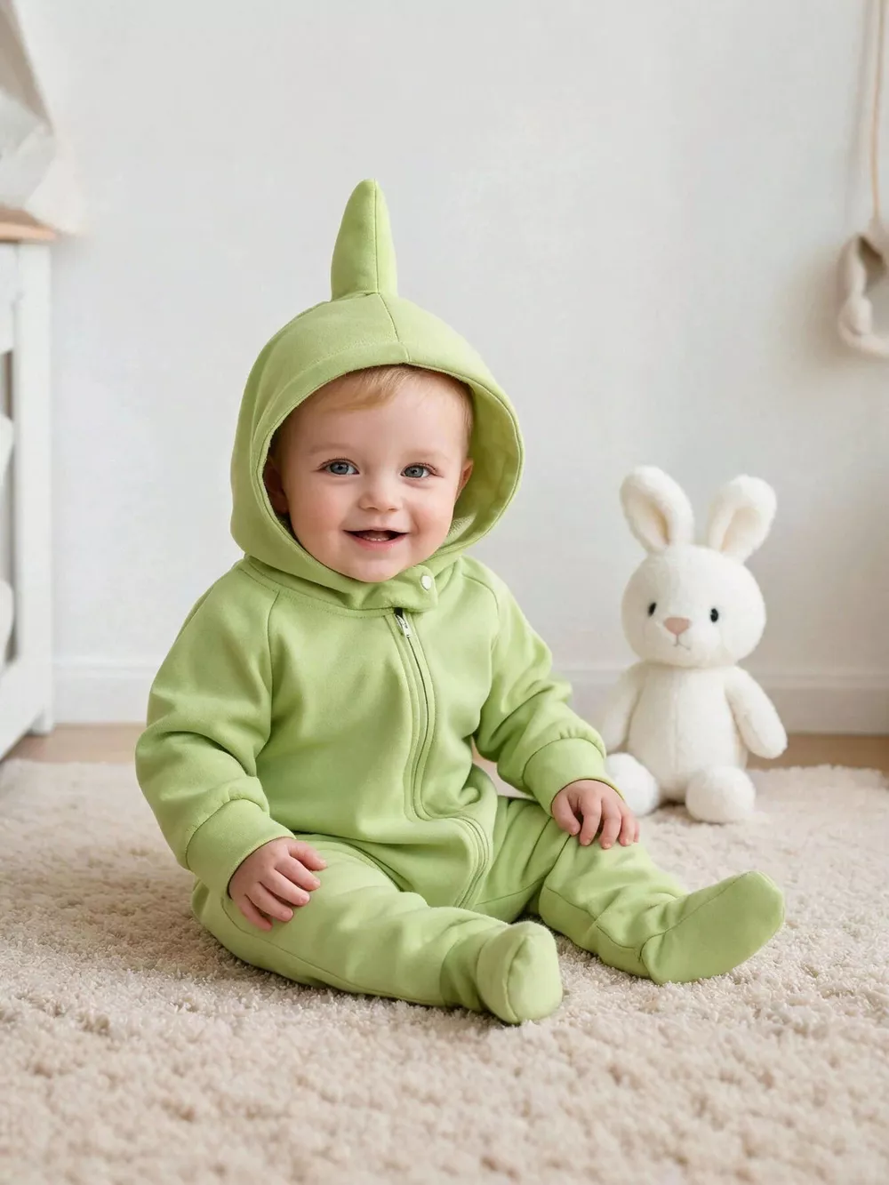 Children's Antenna Hooded One-Piece Jumpsuit, image 3