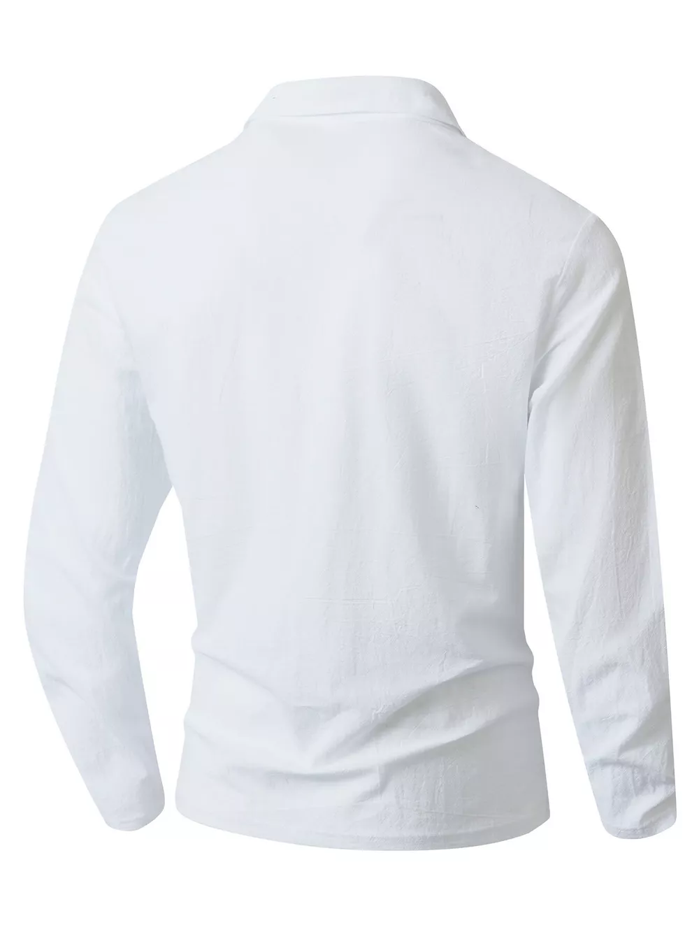 Men's Full Size Casual Long Sleeve Linen-Blend Shirt Plus Size, image 7
