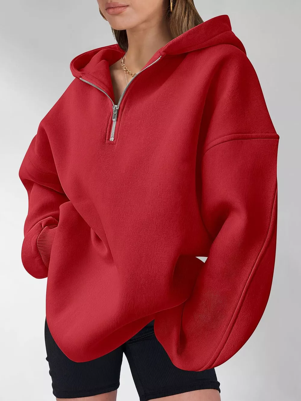 Oversized Quarter-Zip Hoodie, image 3