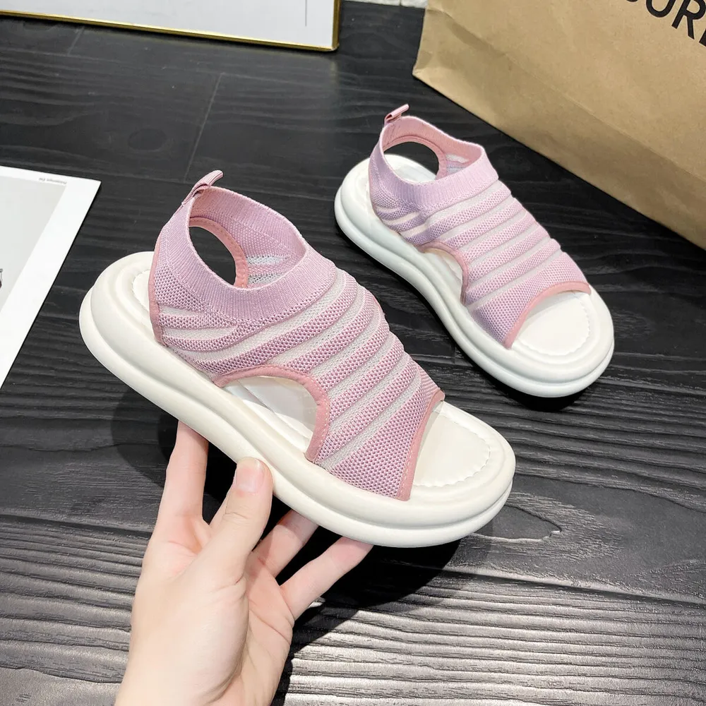 Cutout Mesh Sandals, image 6