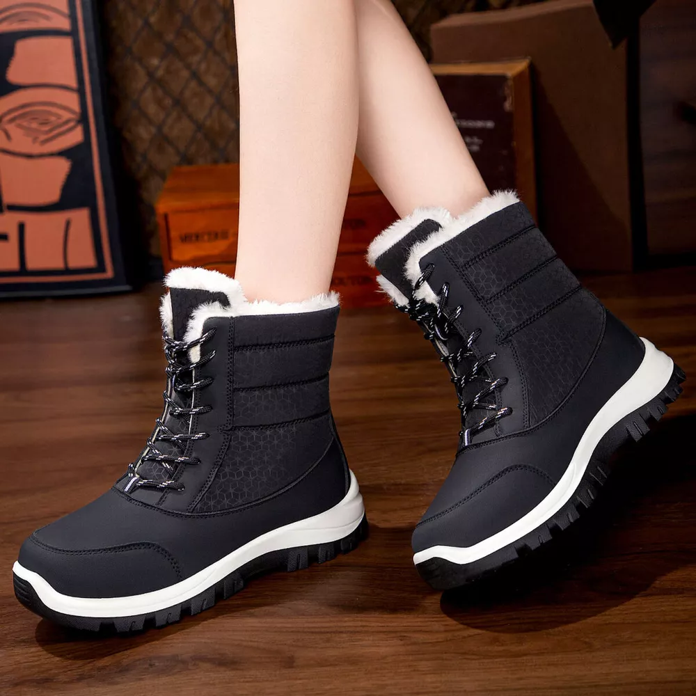 Winter Waterproof Snow Boots with Warm Fur Lining, image 4