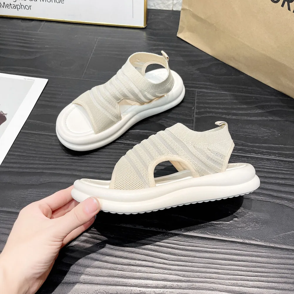 Cutout Mesh Sandals, image 5