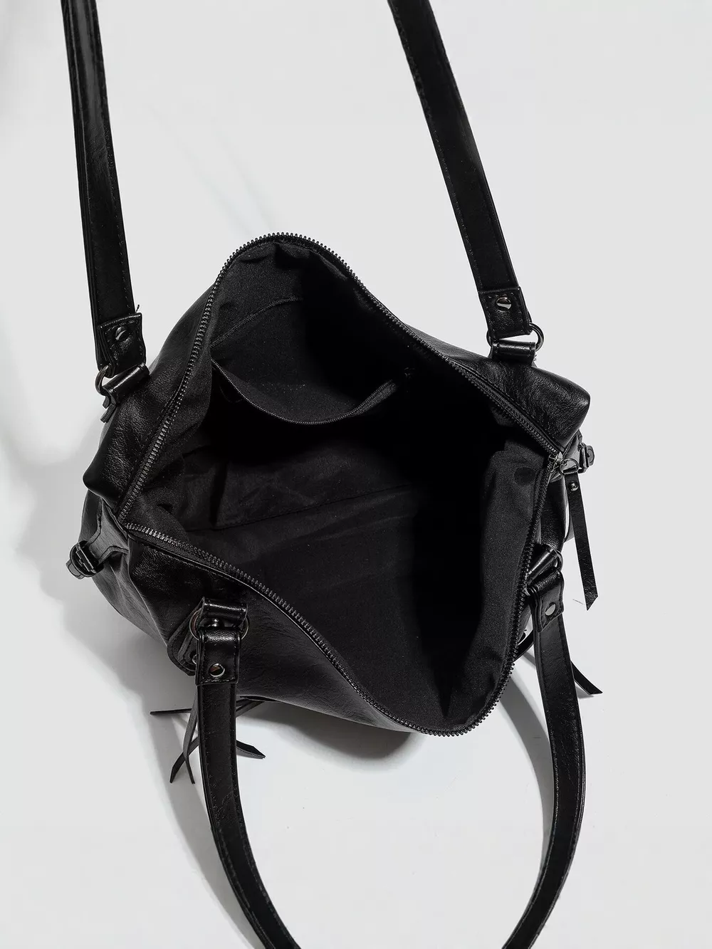 Multi-Pocket Zippered Shoulder Bag, image 9