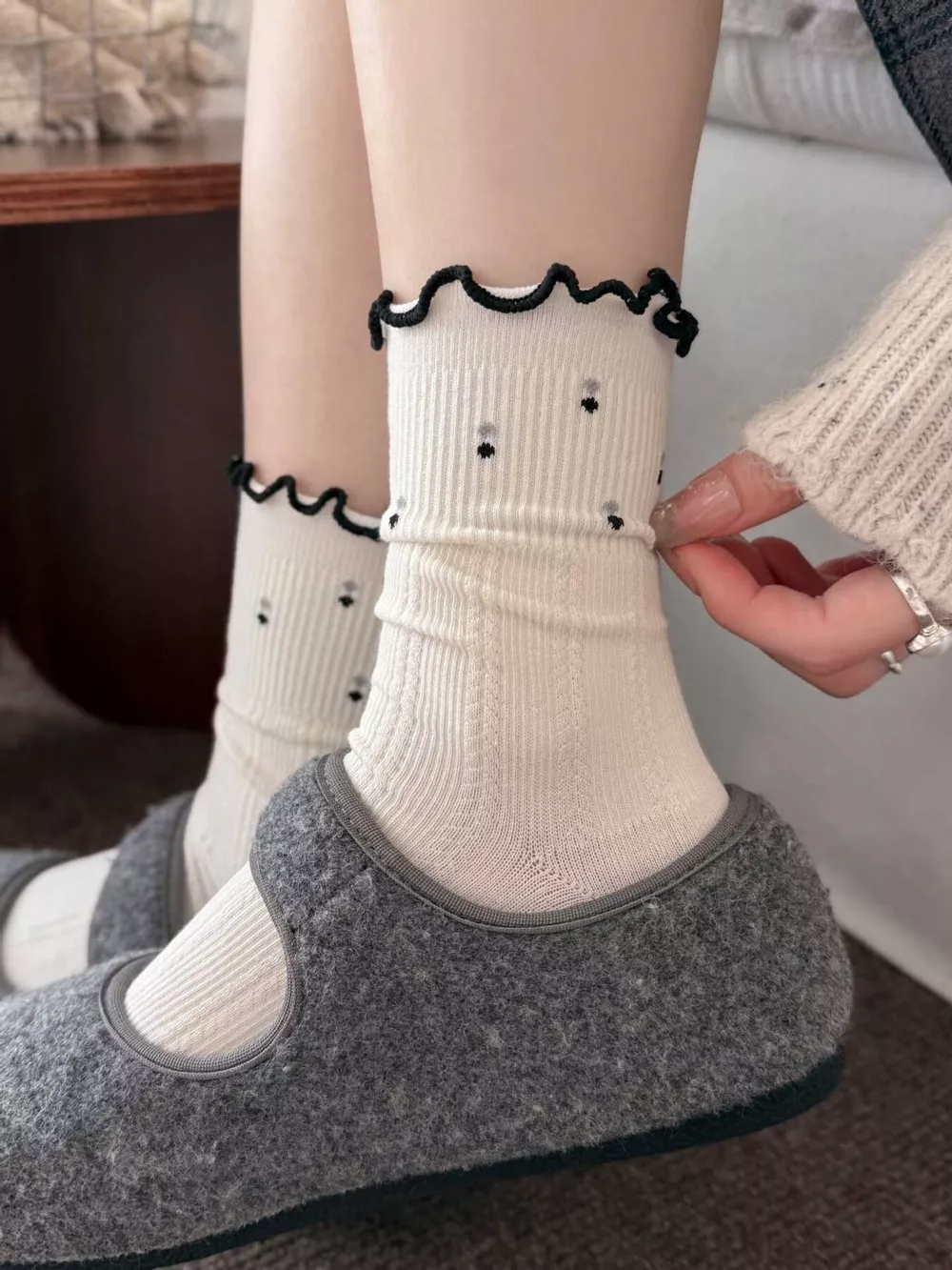 Ribbed Crew Socks, image 6